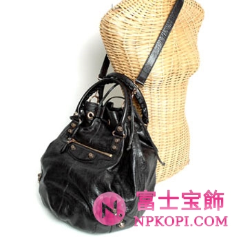 バレンシアガ（BALENCIAGA）POMPON GIANT　レディース2wayトートバッグ　ブラック　285440-D94JO-1000 
